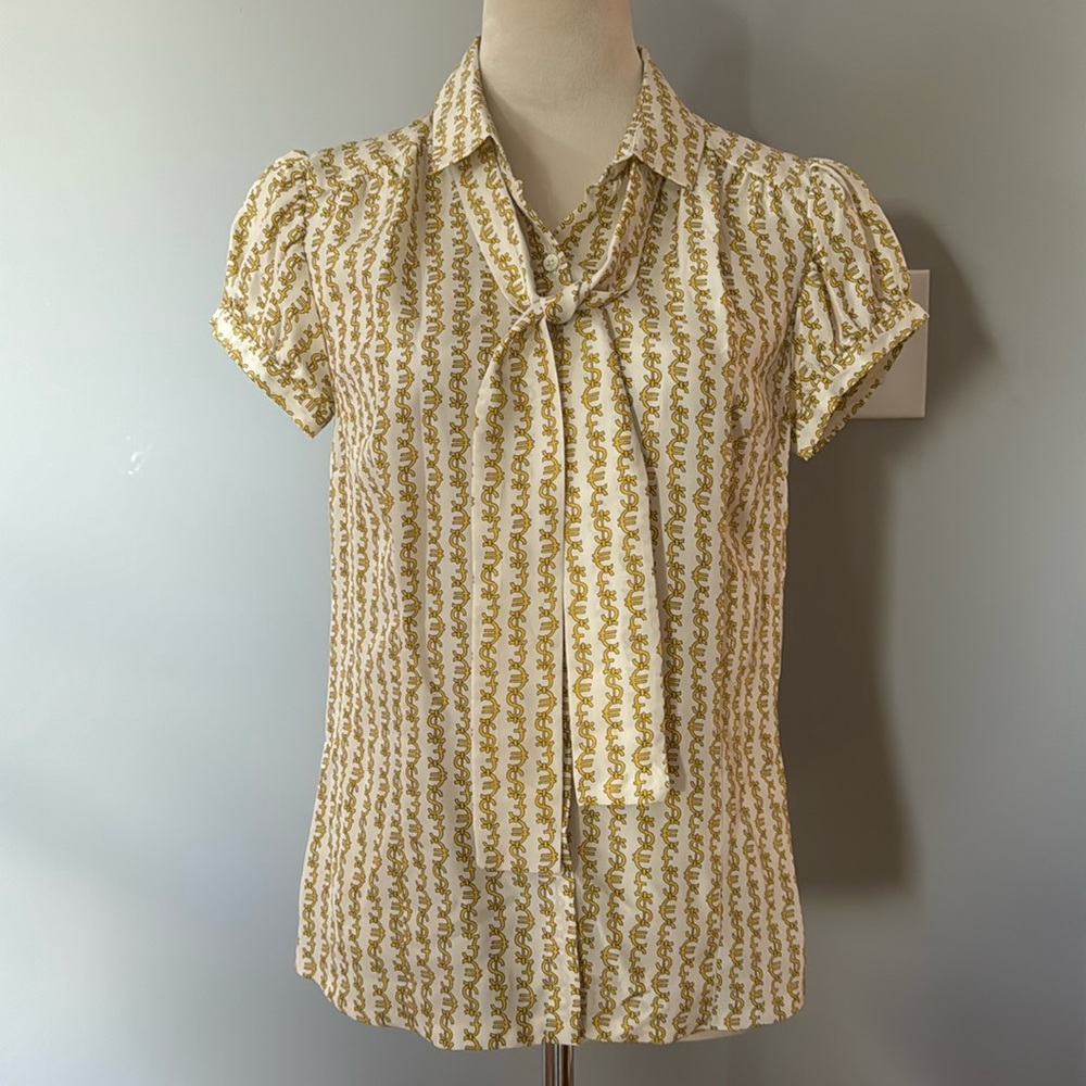 Original Penguin women’s silk short sleeve blouse size 6